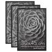 Americanflat 30x45 Fotolijst met Gepolijst Kunststofglas - Set van 3 - Zwart