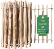 Creative Deco Creative Home houten schutting 60cm hoog en 5m lang | hazelnoot schutting | rolschutting | lamelafstand 7-9 cm | schutting tuin Ideaal als gazonrand bloemperk rand gemaakt van hazelnoot