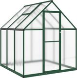 vidaXL Tuinkas met basisframe 169x169x195 cm aluminium groen