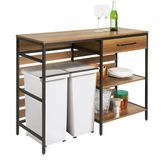 SoBuy FSB71-PF Buffetkast - Bruin Houtcomposiet met Lade & Planken