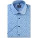 OLYMP Luxor Modern Fit Chemise Manches Courtes Bleu