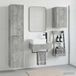 Maison Exclusive - Ensemble de 3 meubles de salle de bain, couleur gris béton, dimensions 33 x 34,5 x 160 cm