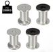 VGO GmbH Pieds de meuble - Pied de table réglable 100mm - set de 4 - aluminium - argenté