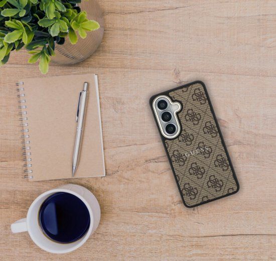 Guess Back Cover Galaxy S26 - PU Leather - 4G Classic Logo - Brown