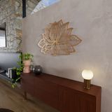 Colorfull Worlds 3D Mandala metalen wanddecoratie | lotusbloemdecoratie voor huizen | slaapkamer metalen muurkunst | kantoordecoratie | woonkamerdecoratie | nieuwjaarscadeau | (67 x 43 cm, koper)