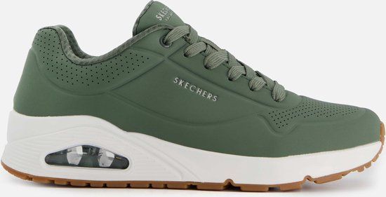 Skechers Uno - Stand On Air Heren Sneakers - Olijfgroen - Maat 43