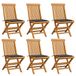VidaXL Tuinstoelen 6 st met antracietkleurige kussens massief teakhout