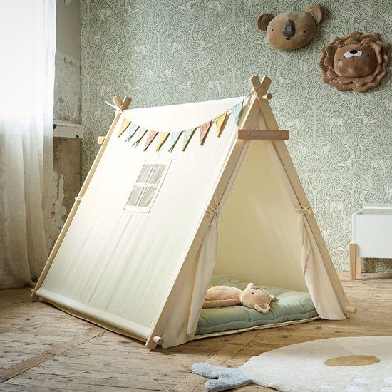 Petite Amélie Tipi Speeltent Off-White - Tipi Tent voor Kinderen - 100% Katoen - 2+ jaar