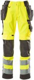 Mascot Safe Supreme Pantalon de travail avec poches holster 15531-860 - jaune fluo/anthracite foncé - Taille 58