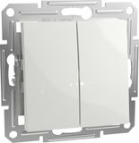 Schneider Electric Asfora Dubbele Wisselschakelaar 10AX Wit