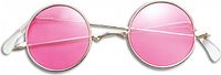 Merkloos Hippie / Flower Power Verkleed Bril - Roze