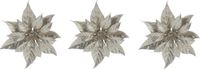 Cosy&Trendy Décoration étoile de Noël - 6x pièces - champagne paillettes - sur clip - 18 cm