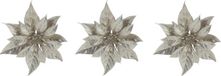 Cosy&Trendy Décoration étoile de Noël - 6x pièces - champagne paillettes - sur clip - 18 cm