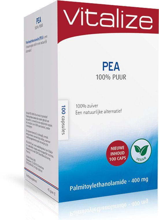 Vitalize PEA 100% Puur 100 capsules | 400 mg Pure PEA | Vegan