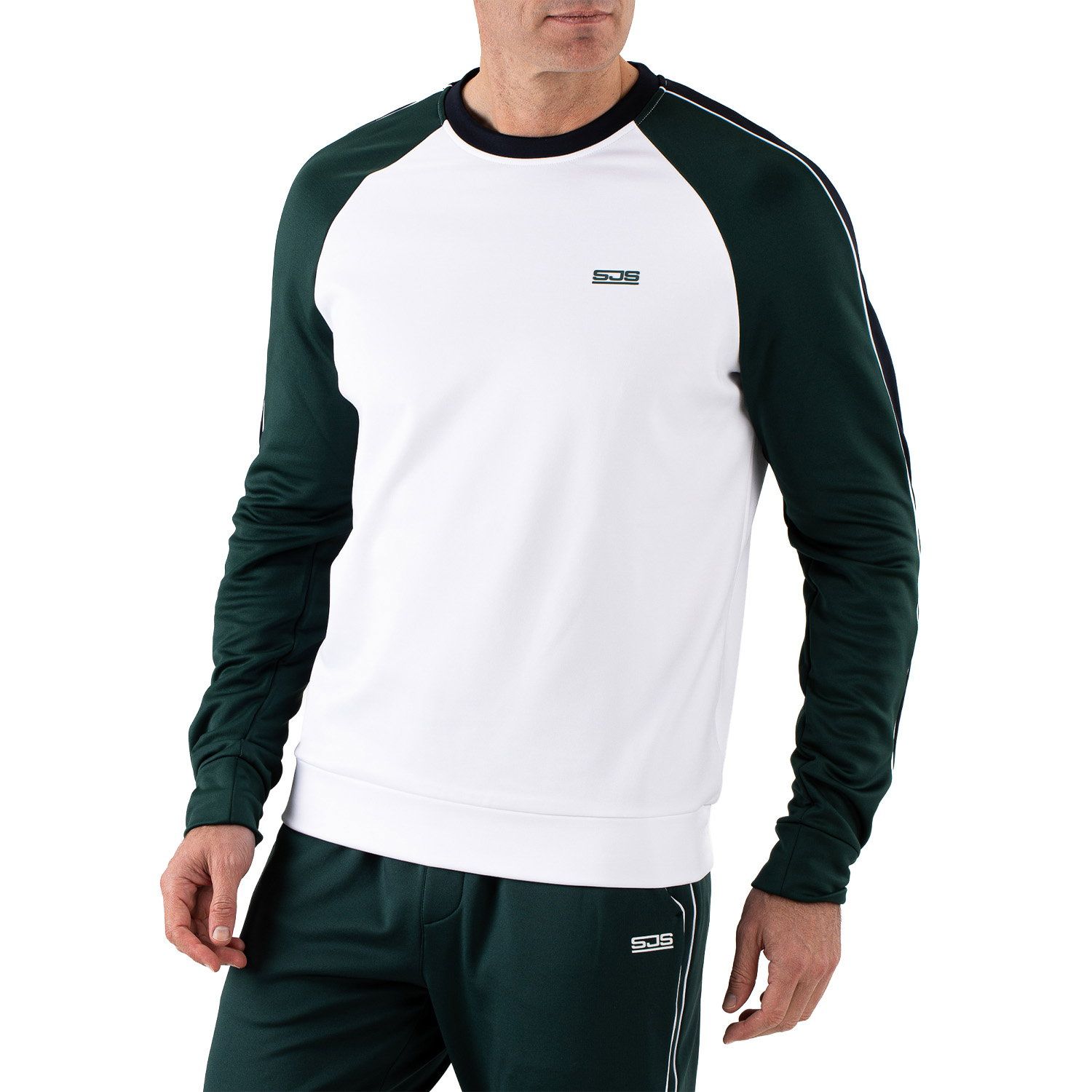 Sjeng Sport APAKA Heren Sportshirt - Wit/Groen - XL