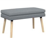 vidaXL Dubbel-laags bank Lichtgrijs 80 x 40 x 47 cm Stof