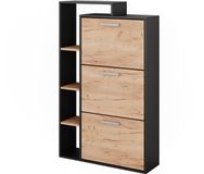 Vicco Orlando Schoenenkantelaar – 80 x 128.3 cm met 3 compartimenten Eik goud/antraciet