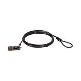 Beveiligingskabel – 1,8 m lange kabel met nano-sleuf, ideaal voor de bescherming van elektronische apparaten en ter voorkoming van diefstal.