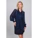 Accentil Semi-Transparante Top Met Stippen - Donkerblauw