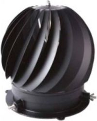 Colt Cowls Schoorsteenkap, voor 140 tot 250 mm Colt Rotorvent Ultralite 2, roterende trekkap, Zwart