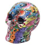 Lesser & Pavey Spaarpot Skull Graffiti