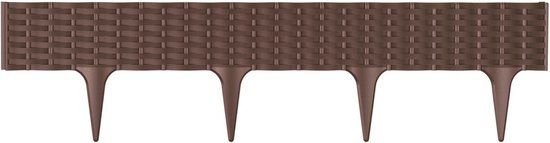 Kunststof graskant/tuin rand/kantopsluiting bruin 3,9 meter