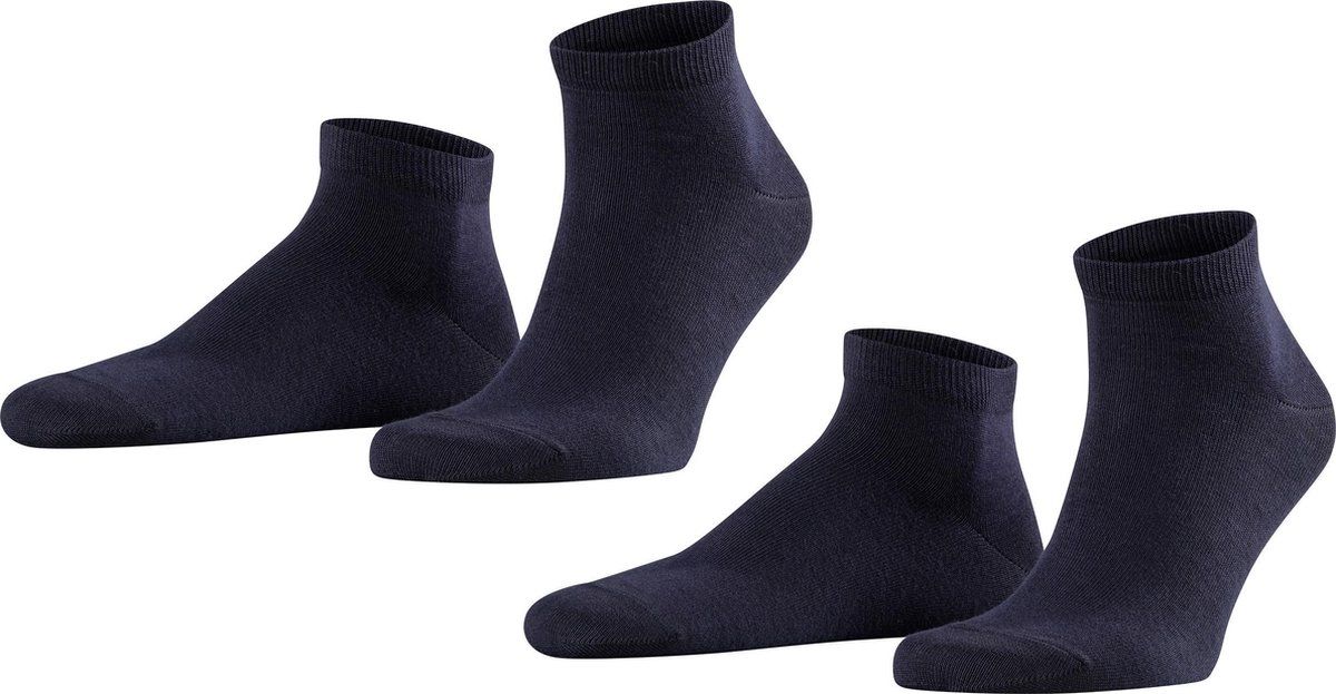 Falke Happy Heren Sneakersokken - 2-pack - Dark Navy - Maat 39-42
