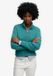 Superdry - Pull à col rond et torsades - Femme - Teal