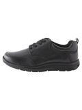 Next Jongen Leren schoolschoenen met veters en wijde pasvorm (G) Zwart