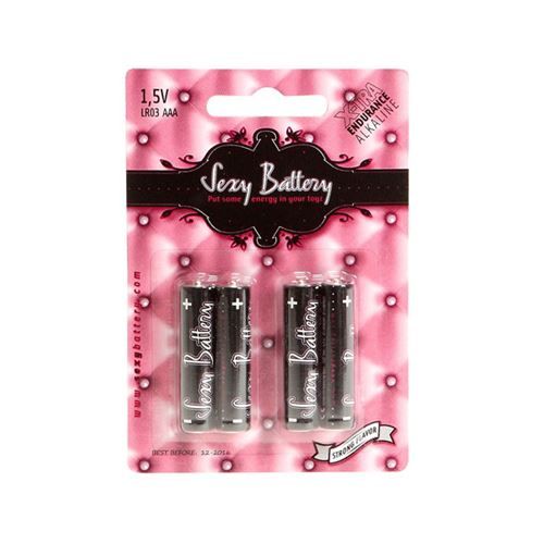 Sexy Battery 4 x AAA Batterijen - Zwart
