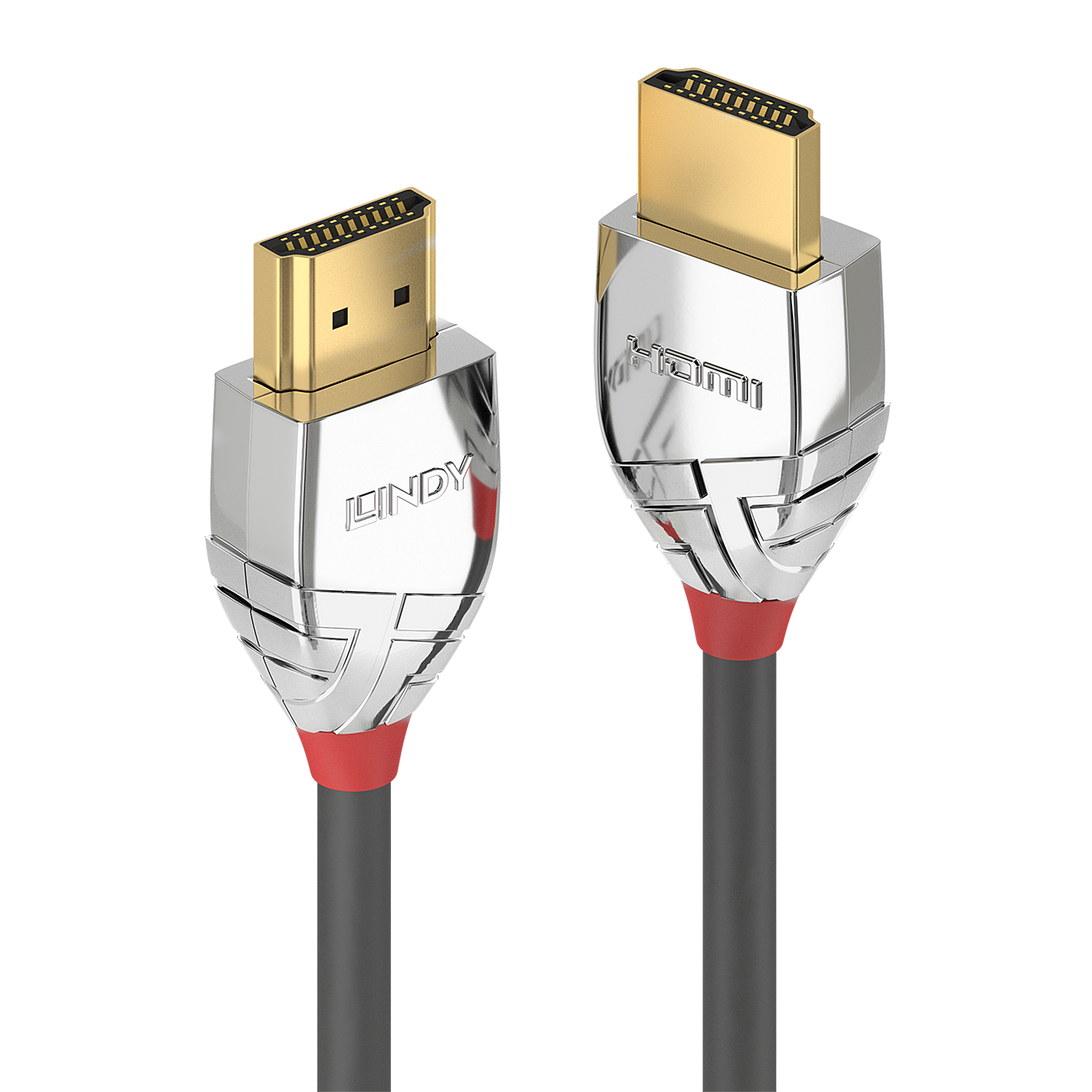 LINDY 37870 HDMI Kabel - 0,5 m - Zwart, Zilver