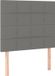 vidaXL Hoofdbord donkergrijs 100x5x118/128 cm Stof