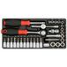 Stubai jeu de douilles en acier 1/4", 36 pièces