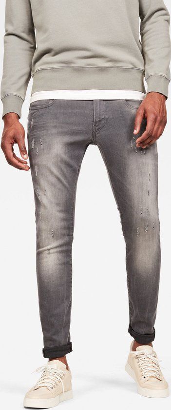 G-Star Raw 6132 - Slander Grey R Superstr Jeans Heren - Grijs - Maat 29/34