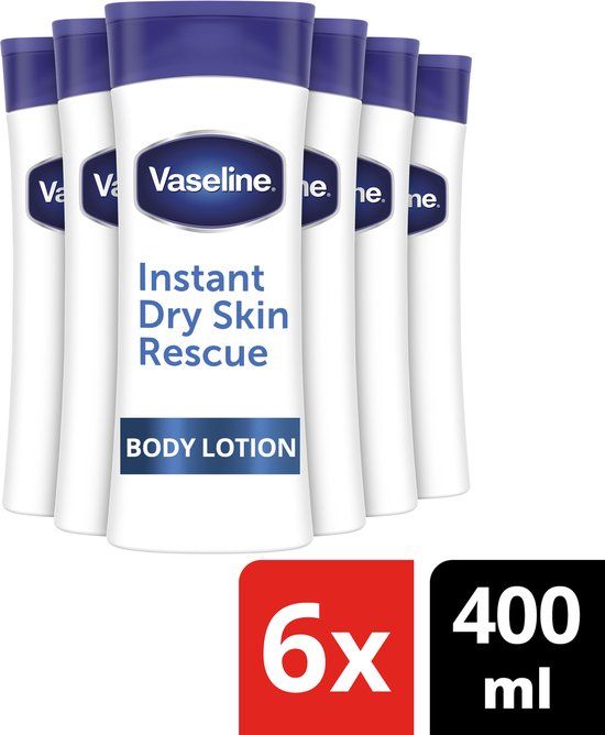 Vaseline Bodylotion Expert Care Instant Dry Skin Rescue - 6 x 400 ml - Voordeelverpakking