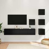 Maison Exclusive Meuble TV exclusif - Ensemble de 6 pièces, finition bois imitation chêne noir, matériau composite