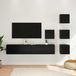 Maison Exclusive Meuble TV exclusif - Ensemble de 6 pièces, finition bois imitation chêne noir, matériau composite
