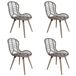 VidaXL Eetkamerstoelen 4 stuks Rotan/Hout Bruin