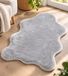 LUXOR living Tapis en fausse fourrure « Super Soft » (env. 55 × 80 cm) – Gris