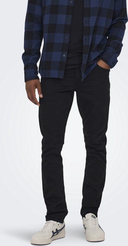 ONLY & SONS ONSLOOM Slim Fit Jeans - Black Denim - Men's W36 X L32
