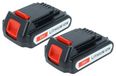 Vhbw 2x Batterie Compatible Avec Black & Decker Bdchd18 H1 Bdh18 H1, Bdgdc18 Type 1, Bdcr18 H1, Bdcf20 Outil Électrique (2000 mAh, Li-ion, 20 V)