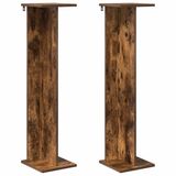 vidaXL Plantenstandaard 2 st gerookt eiken 25 x 25,5 x 100,5 cm