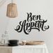 Bon Appétit Autocollant Mural - 7x12 Cm - Noir