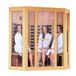 VEVOR sauna infrarouge lointain, spa de sauna pour la maison, pour 3 à 4 personnes, sauna infrarouge lointain à faible EMF fabriqué en bois de Hemlock avec porte en verre trempé et haut-parleurs Bluetooth et luminothérapie, 2470W pour une utilisation en intérieur