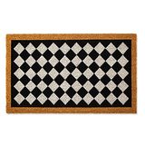 DII Natural Coir Geometric Modern Outdoor Door Mat, Front Porch Décor, 17x29, Harlequin