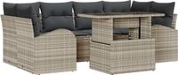 vidaXL Tuinbank Set Lichtgrijs Polywood