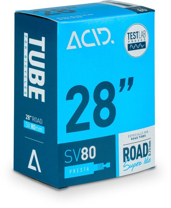 ACID TUBE 28 ROAD SUPER LITE SV80MM 28/32-622/630 - Zwart