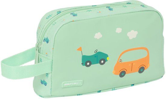 Safta Thermische Snacktas Auto's Groen 21.5 x 12 x 6.5 cm