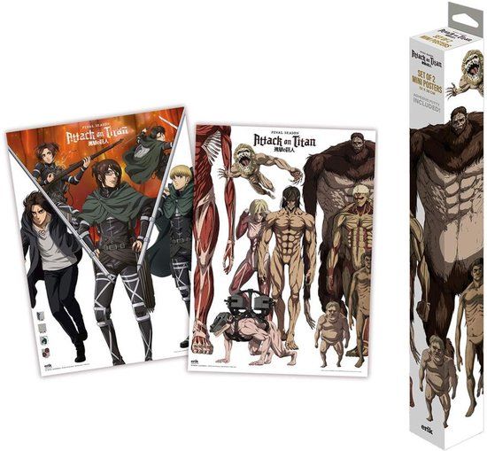Grupo Erik Attack On Titan Mini poster set - Multicolours