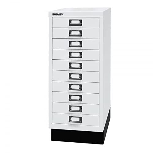 Bisley MultiDrawer 29-serie met sokkel - DIN A4 - 10 laden - verkeerswit